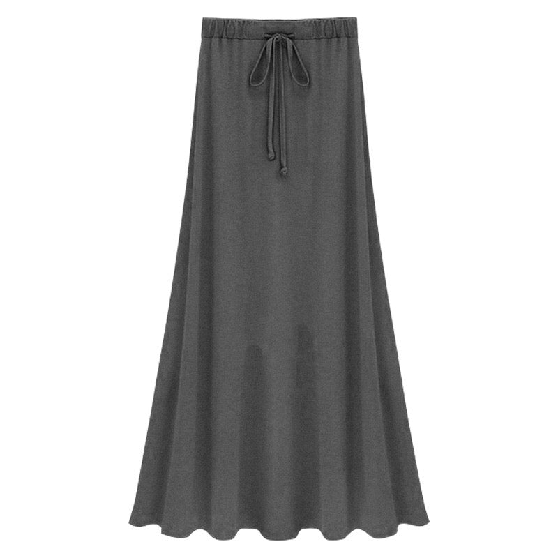 Classy Elastic-Waist Pleated Skirt