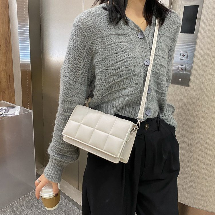 Small Shiny Faux Leather Shoulder Bag