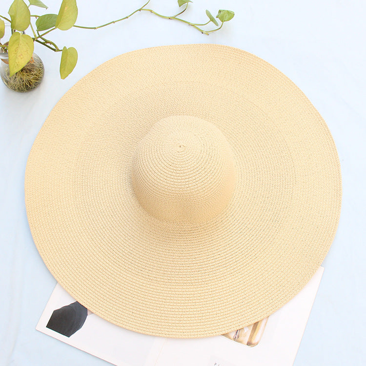 Oversized Wide Brim Straw Beach Hat