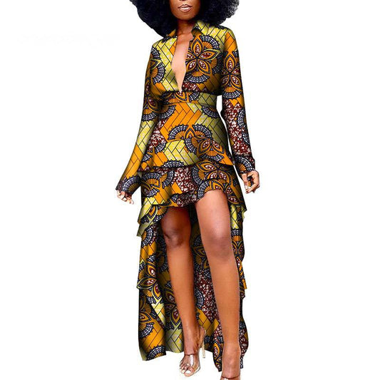 African Batik Print Dress  (Plus Sizes)