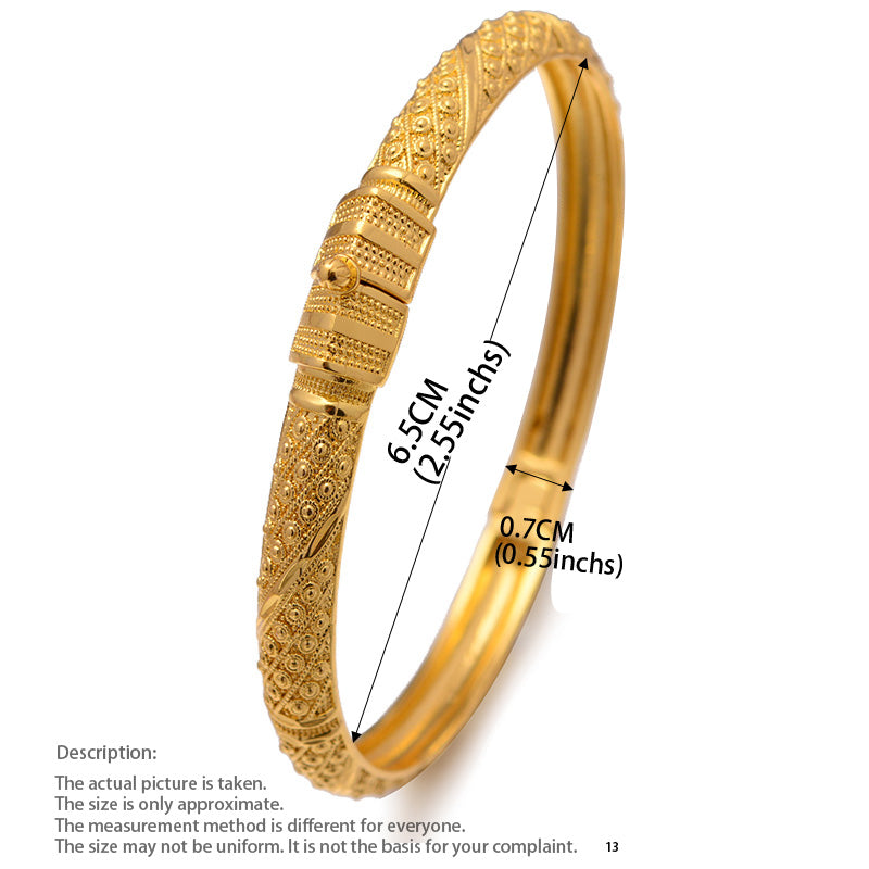 Ethiopian Faux Gold Bracelet/Bangles (4pc set)