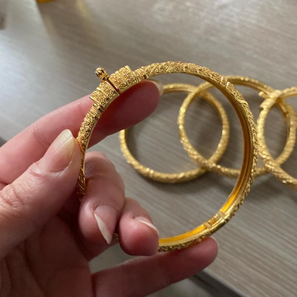 Ethiopian Faux Gold Bracelet/Bangles (4pc set)