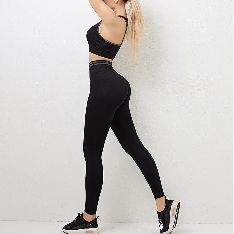 Sports-Bra w/High-Waist Leggings Activewear Set