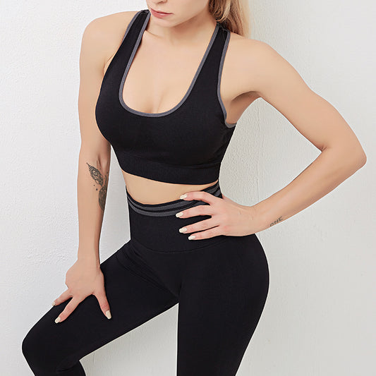 Sports-Bra w/High-Waist Leggings Activewear Set