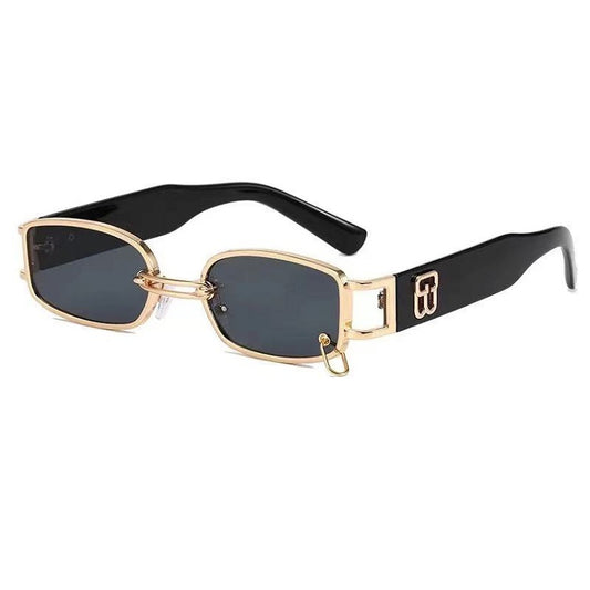 Retro Style Narrow Frame Sunglasses