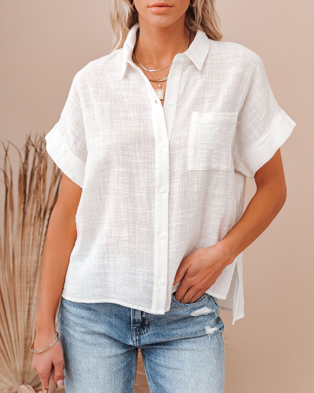Lapel Button Button Cardigan Shirt (up to 3XL)