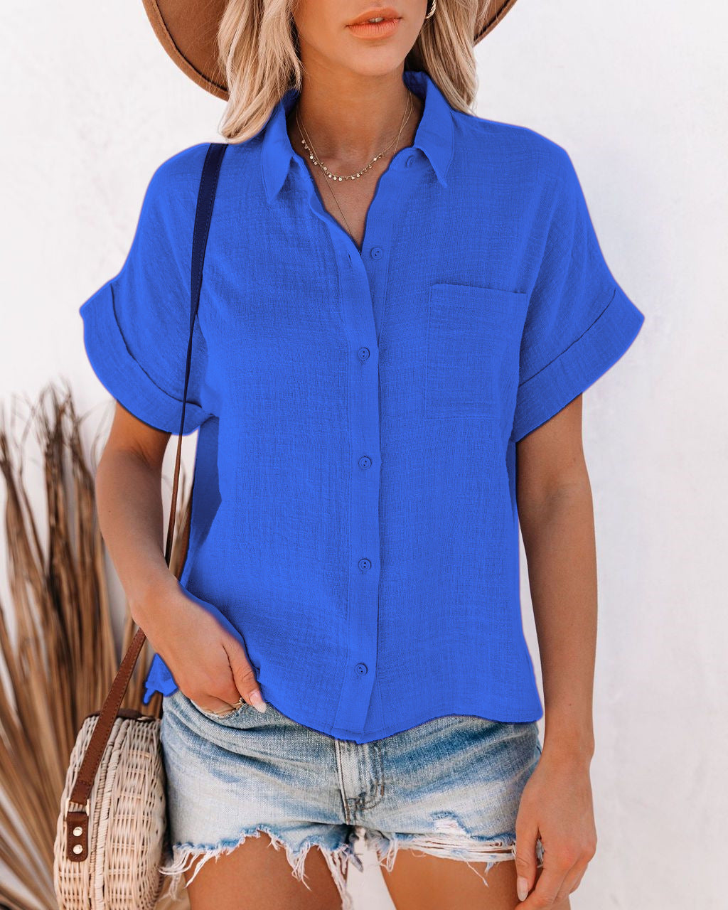 Lapel Button Button Cardigan Shirt (up to 3XL)