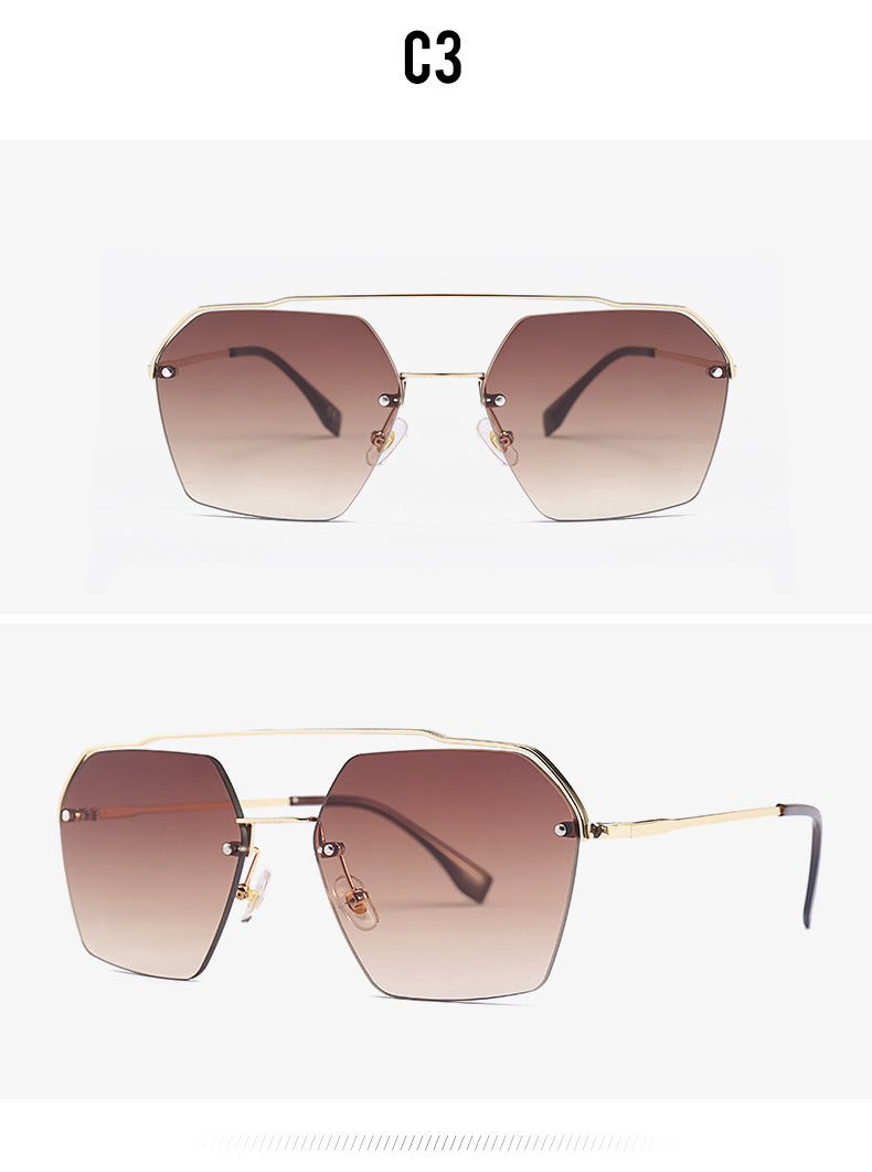 Double Beam Hex Sunglasses