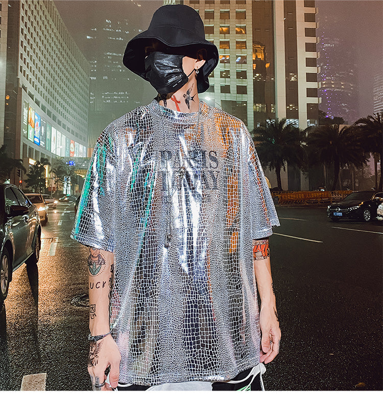 Paris Today Loose Shiny T-shirt