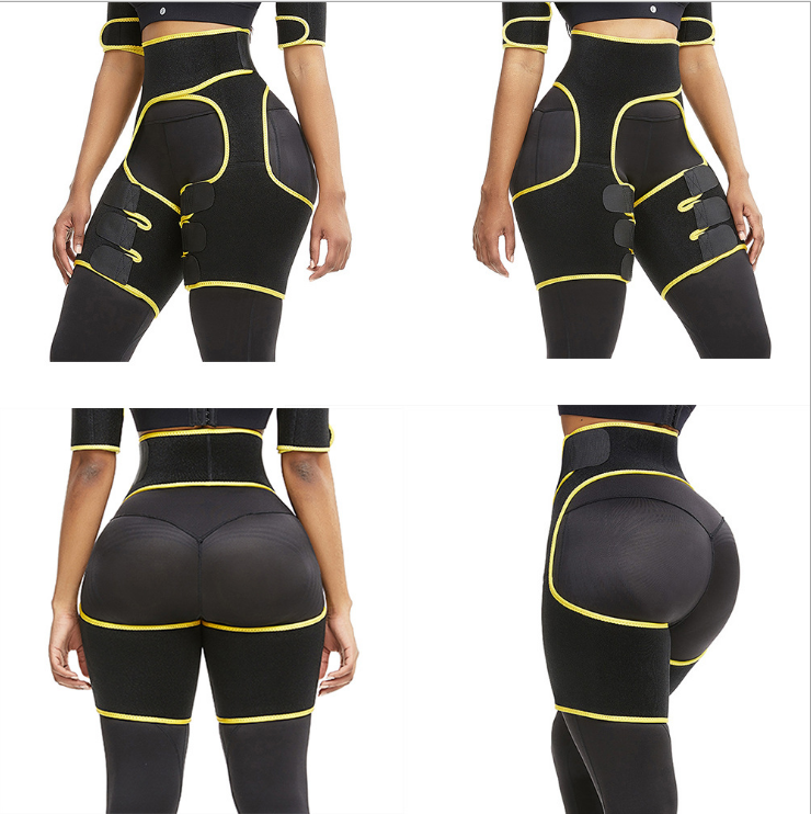 Waist Belt plus Leg Strap Adjustable One-piece Sports Girdle  (up to 3XL)