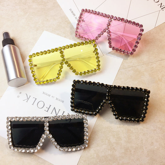 Large Square Bling UV 400 Sunglasses