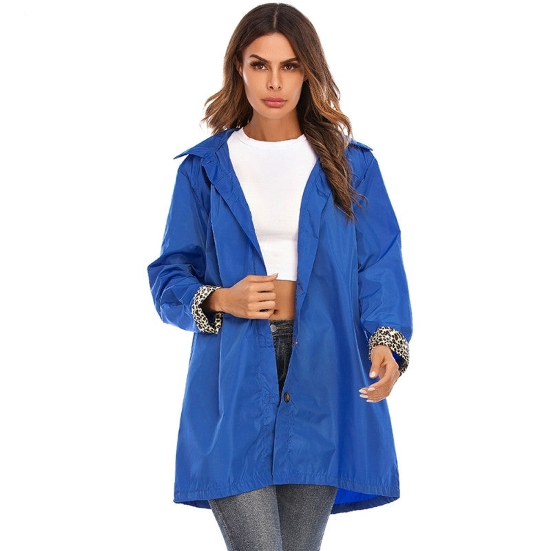 Loose Fitting Short Trench Coat with Hood