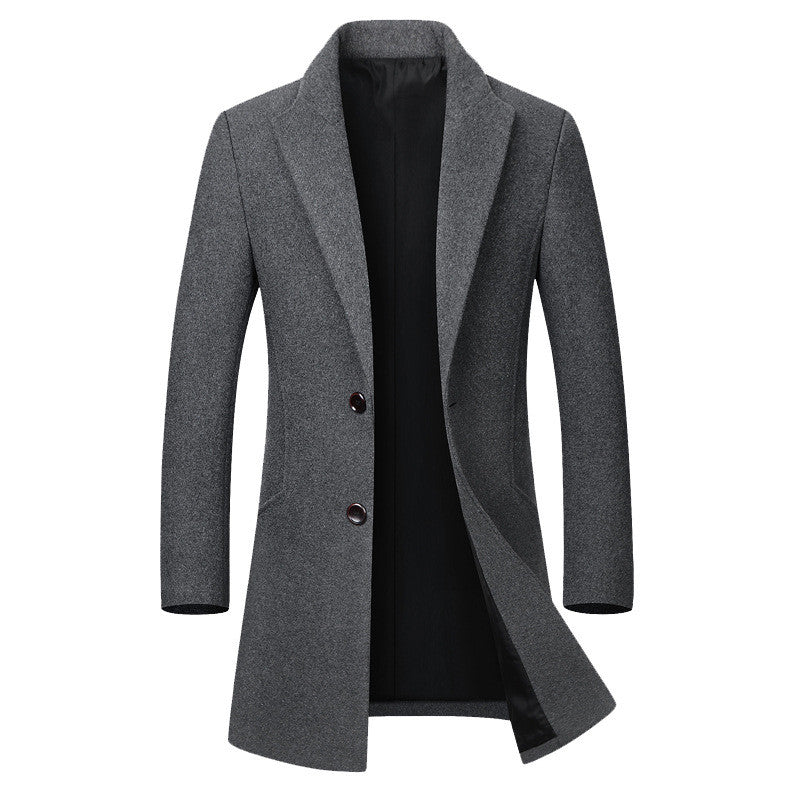 Long Woolen Trench Coat