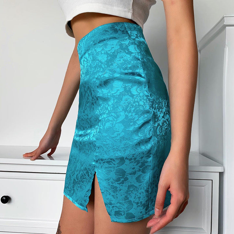 Satin Jacquard Skirt
