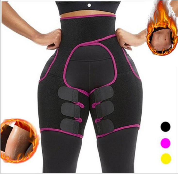 Waist Belt plus Leg Strap Adjustable One-piece Sports Girdle  (up to 3XL)