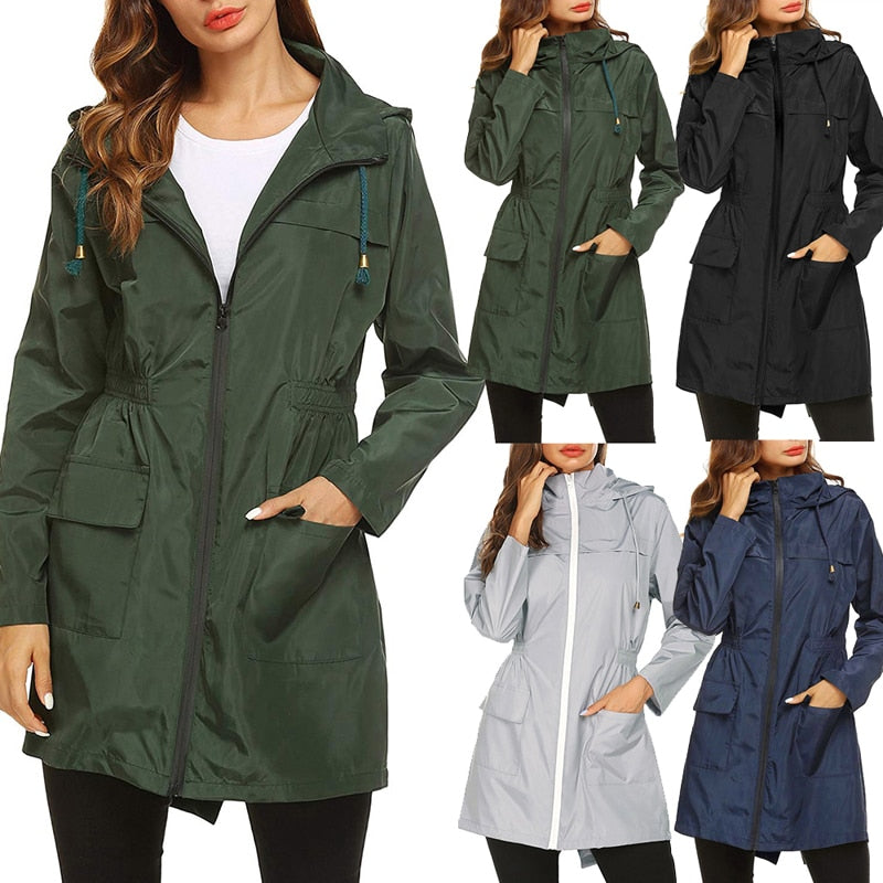 Waterproof Light Hooded Windbreaker Raincoat