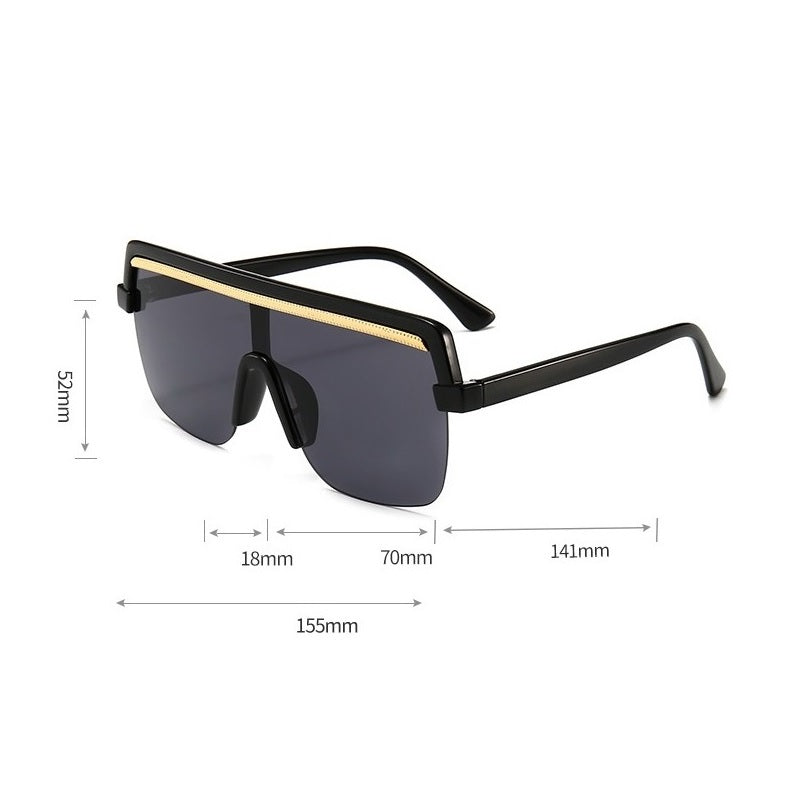 Big Frame Unisex Gradient Sunglasses