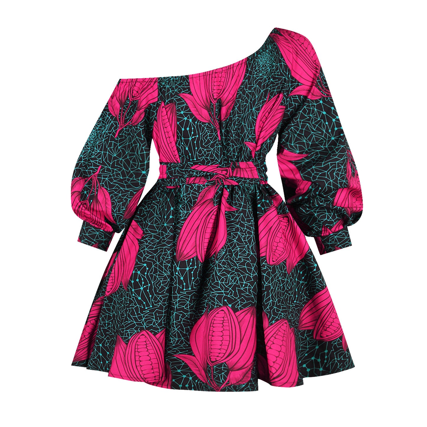 African Print Loose Waist Skirt