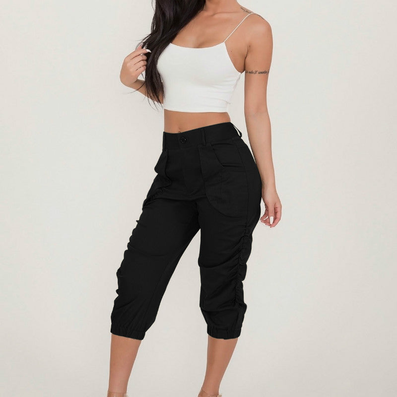 Cropped Leg Harem Pants