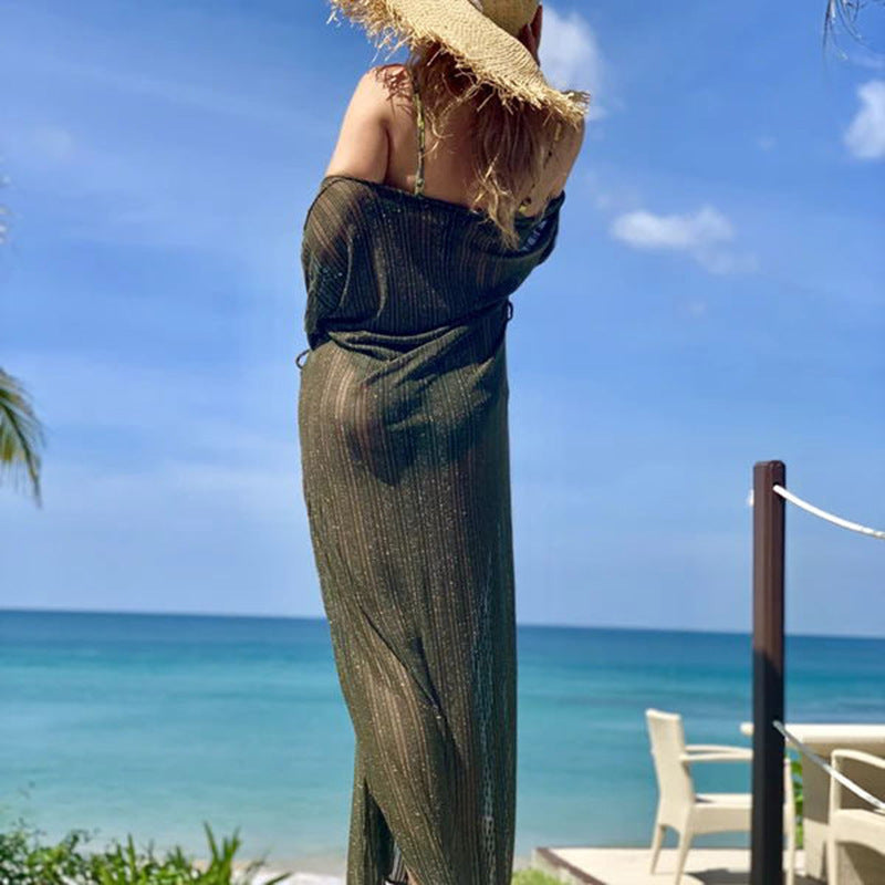 Long Beach Lacy Mesh Sun Shirt/Coverup