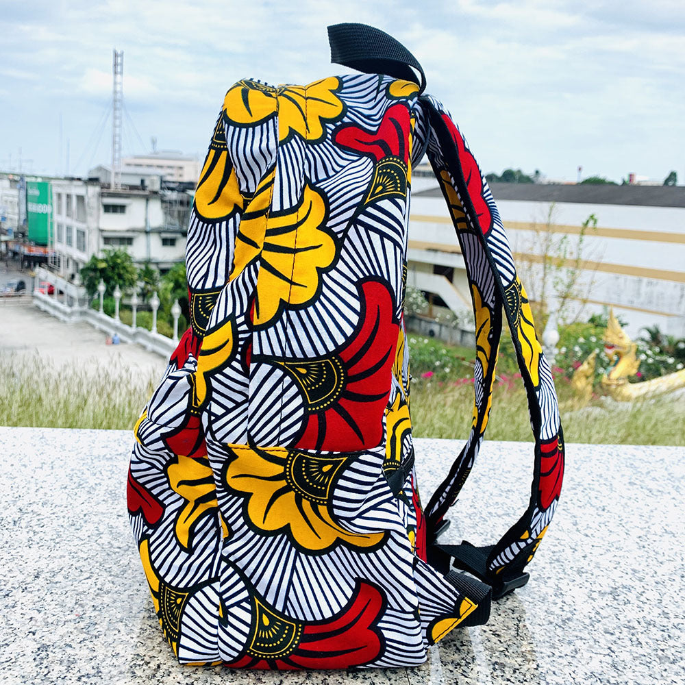 African Wax Cloth Backpack