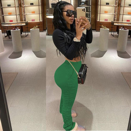 Split Stacked Sweatpants