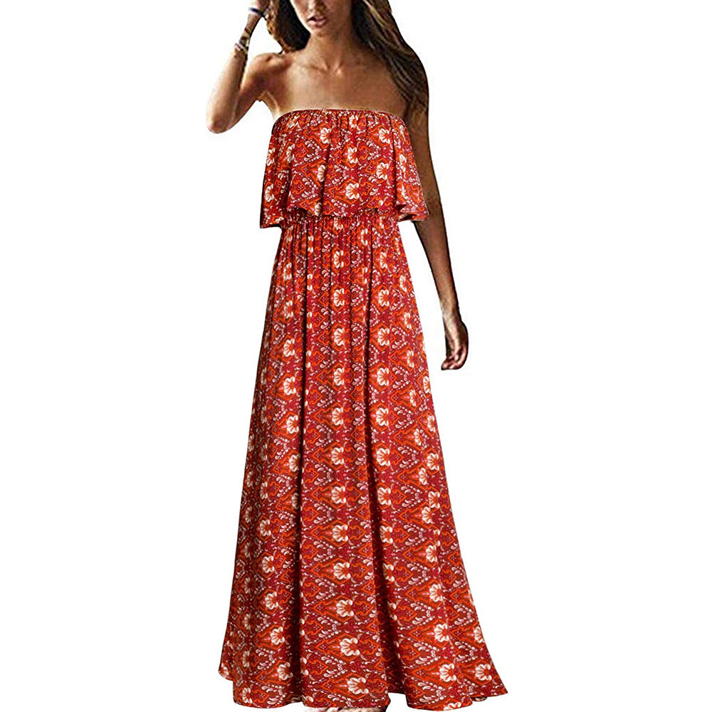 Sleeveless Tube Top Long Dress