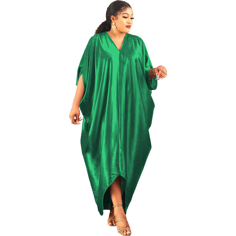 Long V-neck Caftan Dress (L to 5XL)