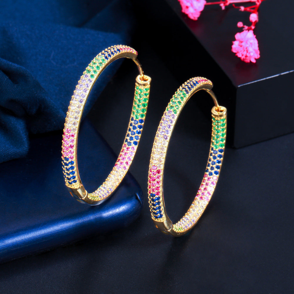 Colorful Zircon Earrings