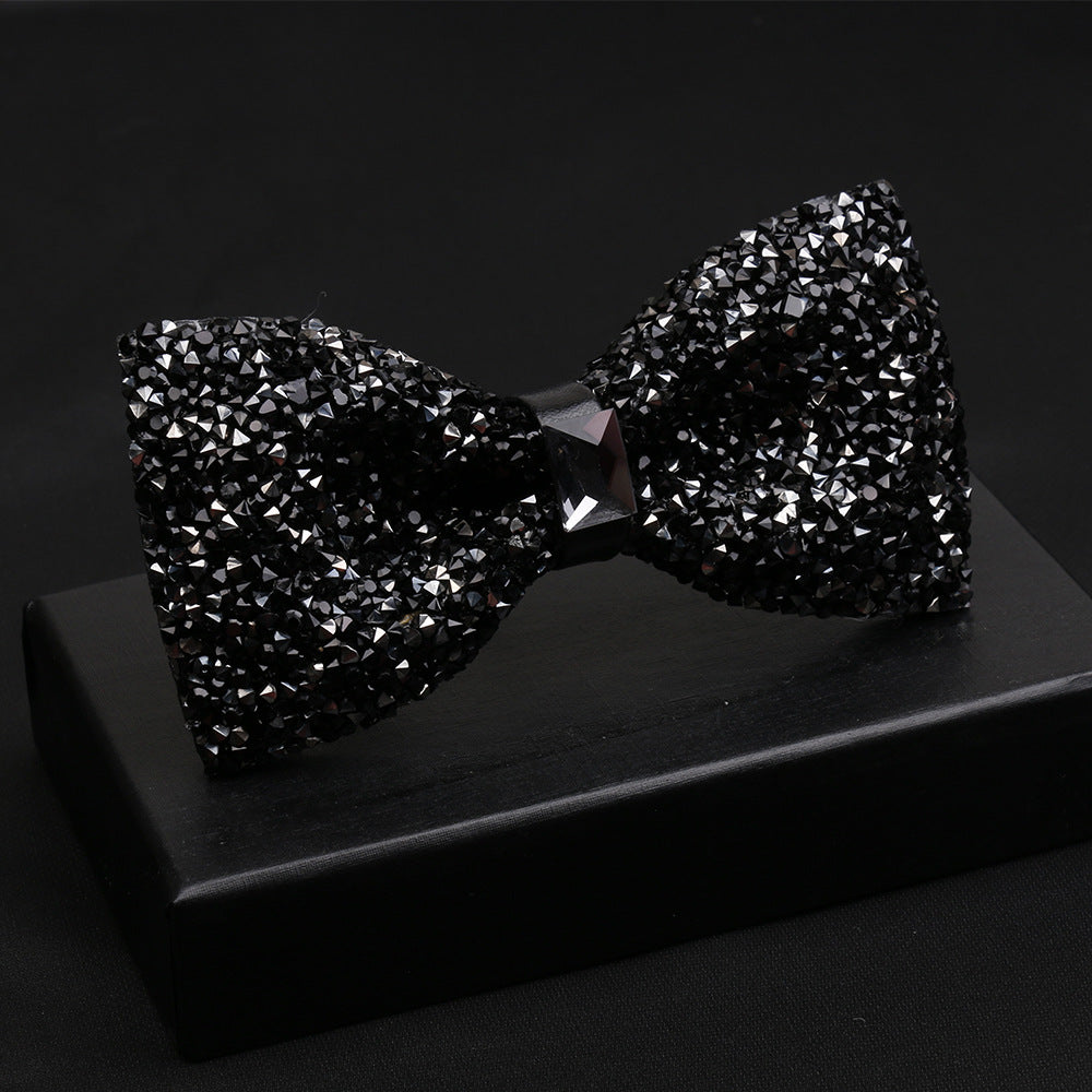 Shiny Diamond Bow Tie