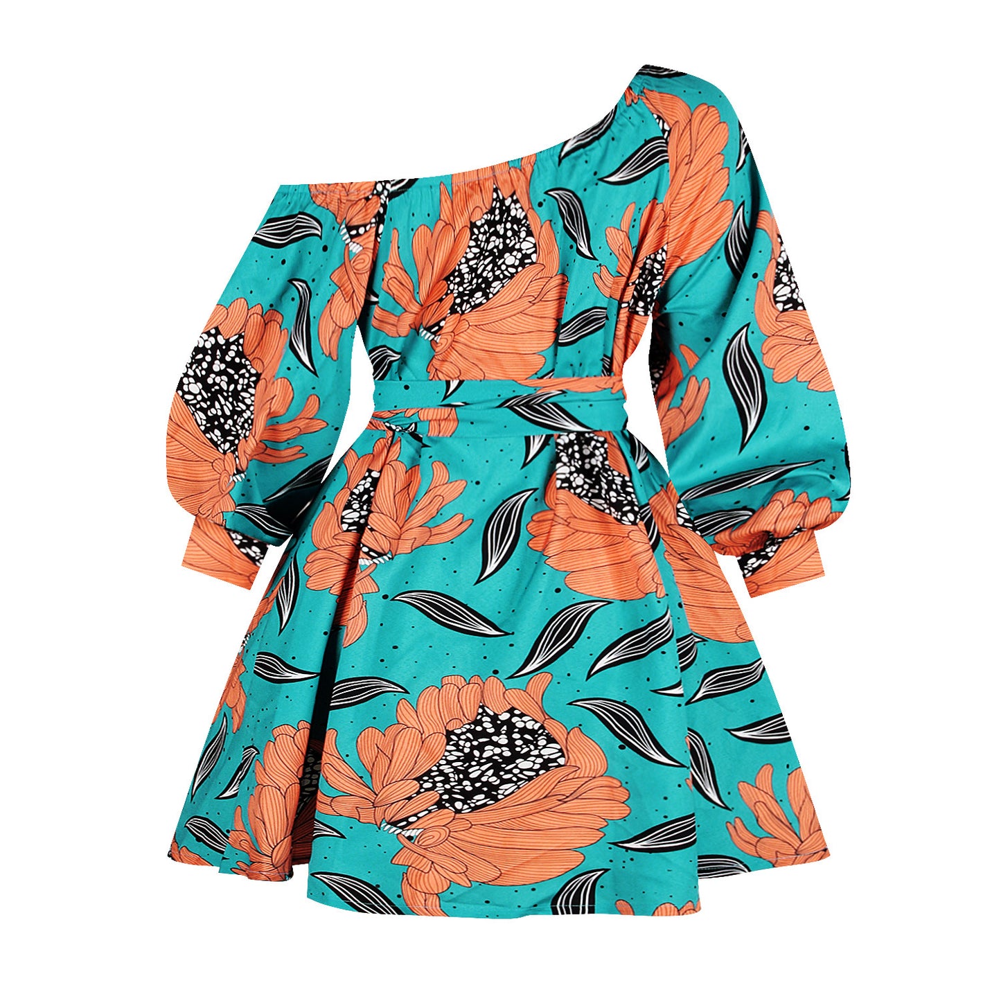 African Print Loose Waist Skirt