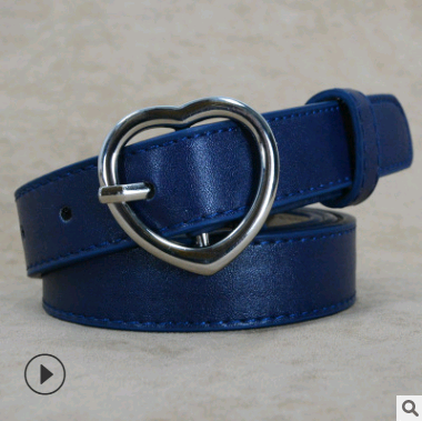 Love Buckle Leather Belt