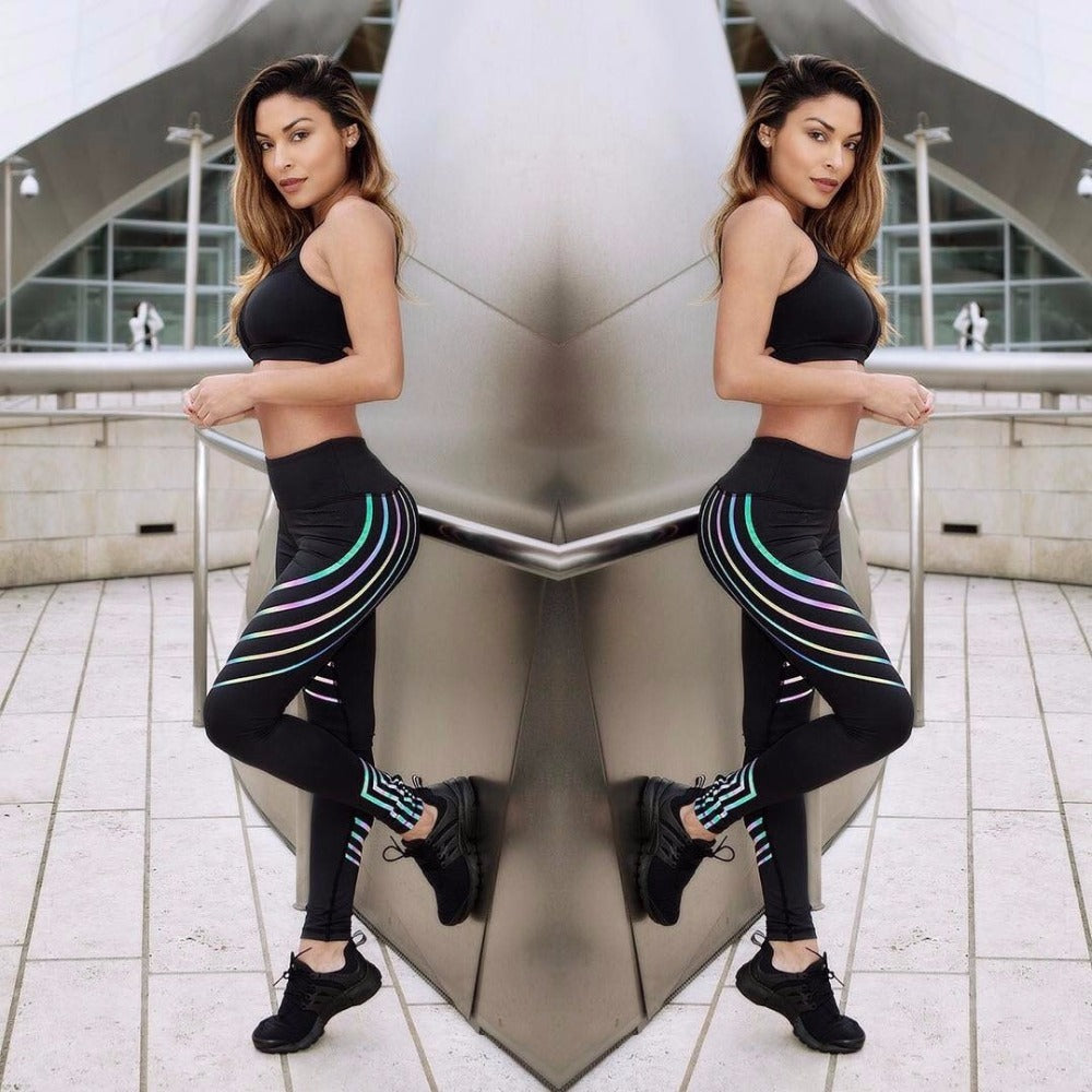 Laser Printed Milk Silk Yoga Pants