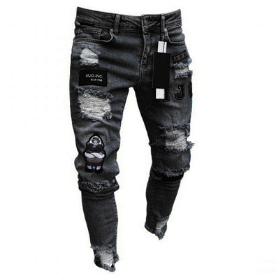 Distressed Denim Slim Fit Jeans