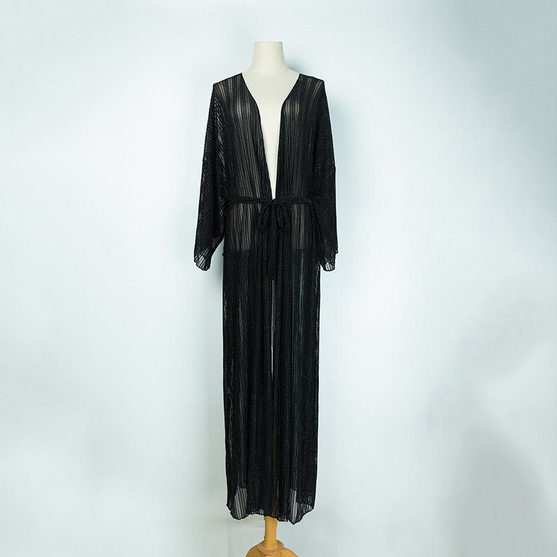 Long Beach Lacy Mesh Sun Shirt/Coverup