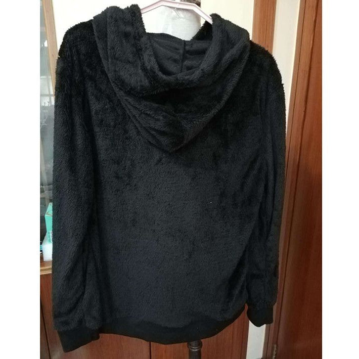 Plush Fluff Hooded Pullover Sweatshirt