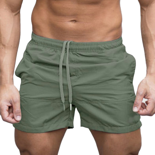 Drawstring Elastic Waist Beach Shorts