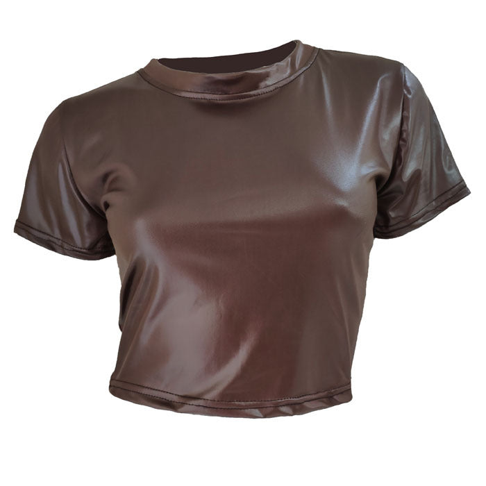 Faux Leather T-shirt