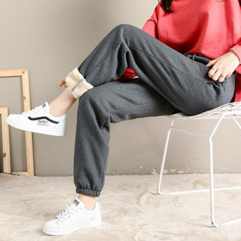 Sporty Fleece Padded Harem Pants