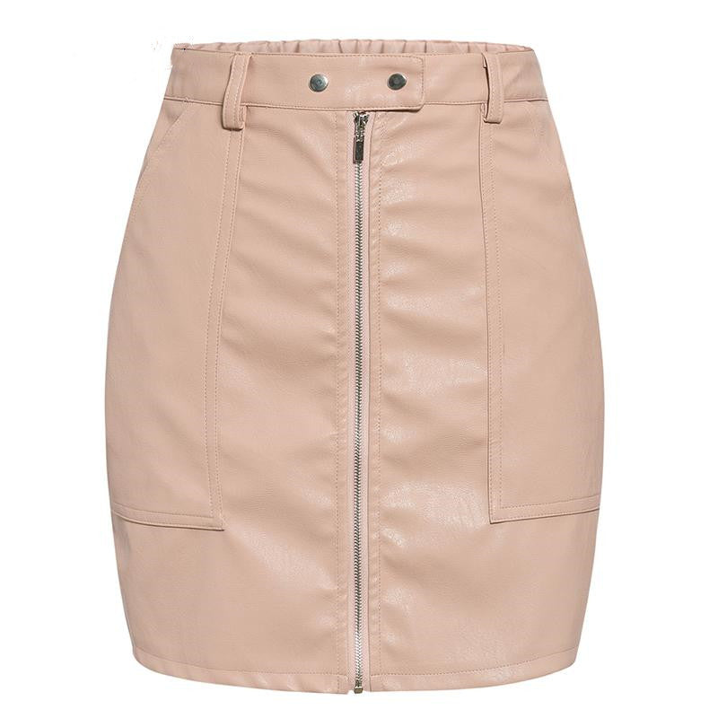 Short Faux Leather Skirt