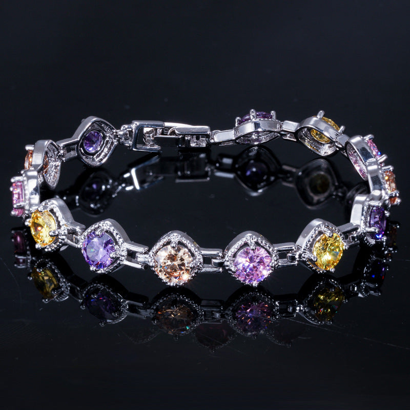 Shiny Square Cubic Zirconia Bracelets