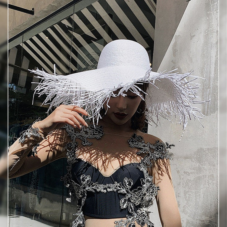 Oversized Dome Straw Beach Hat