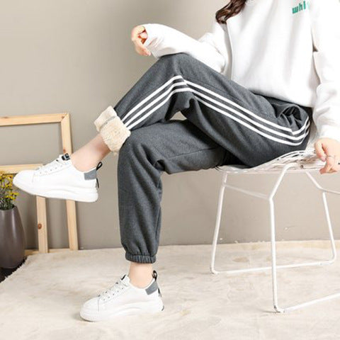 Sporty Fleece Padded Harem Pants