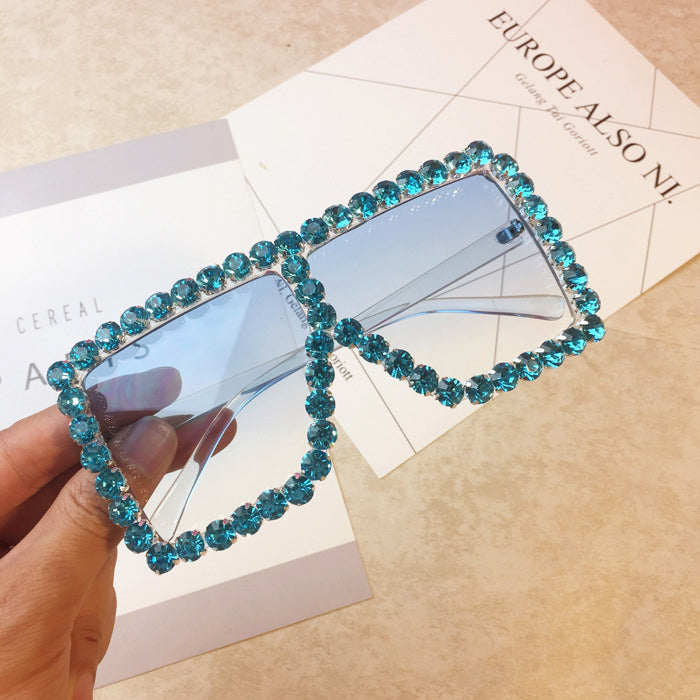 Large Square Bling UV 400 Sunglasses