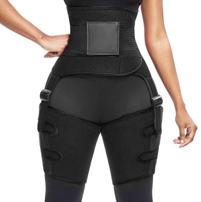 Waist Belt plus Leg Strap Adjustable One-piece Sports Girdle  (up to 3XL)
