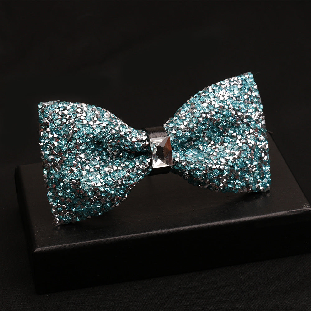Shiny Diamond Bow Tie