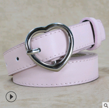 Love Buckle Leather Belt