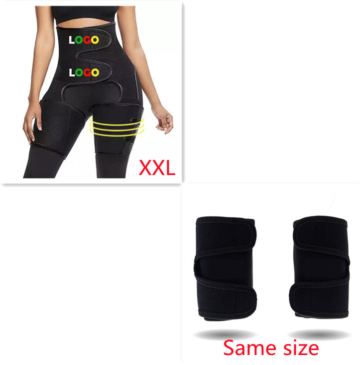 Waist Belt plus Leg Strap Adjustable One-piece Sports Girdle  (up to 3XL)