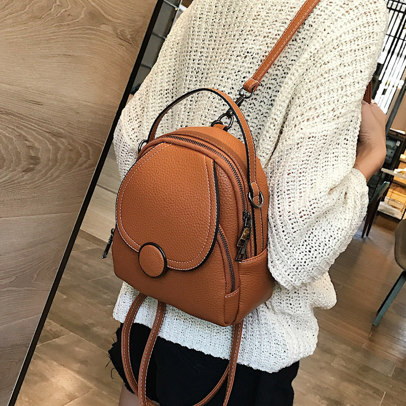 Small Faux Leather Backpack/Handbag