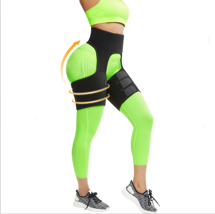 Waist Belt plus Leg Strap Adjustable One-piece Sports Girdle  (up to 3XL)